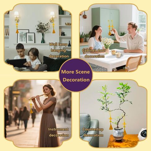 Crystal Feng Shui Coin, purple Tassels Chinese knot, combines traditional Chinese good luck charms with modern crystal energy, wealth, good fortune and success. 1 pack in Kuwait