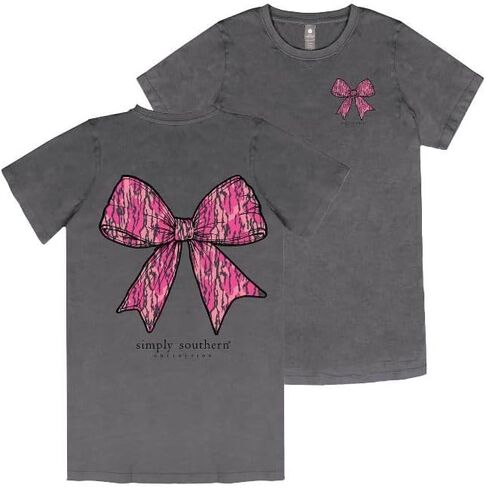 Simply Southern Camo Pink Bow - Adult T-Shirt in Saudi Arabia