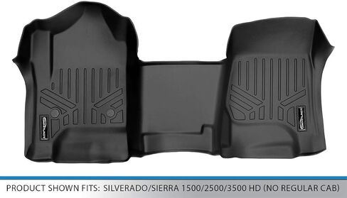 Smartliner Floor Mats 1st Row One Piece Liner لعام 2014-2018 شيفروليه سيلفرادو 1500 in Saudi Arabia