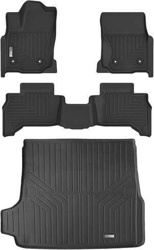 سجادات الأرضية وبطانة الحمولة لسيارة تويوتا كامري 2025، الصف الأول الثاني مع سجادة صندوق السيارة، بطانة أرضية من مادة TPE للحماية من جميع الأحوال الجوية باللون الأسود in Kuwait