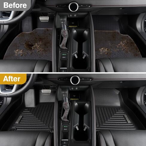 سجادات الأرضية وبطانة الحمولة لسيارة تويوتا كامري 2025، الصف الأول الثاني مع سجادة صندوق السيارة، بطانة أرضية من مادة TPE للحماية من جميع الأحوال الجوية باللون الأسود in Kuwait