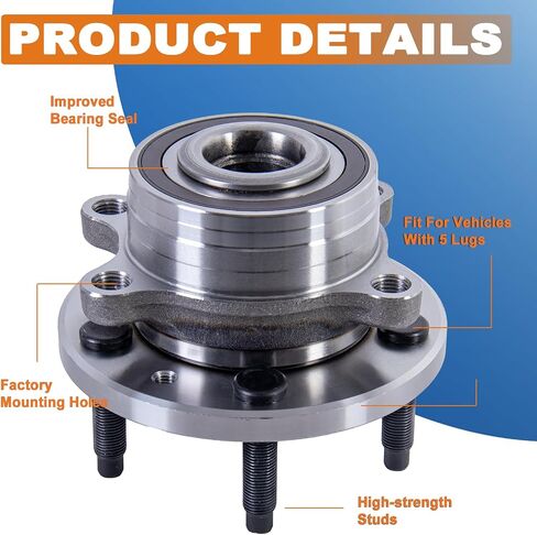 Front/Rear Wheel Hub Bearing Assembly 2 PCS Compatible for 2011-2020 Ford Explorer, Compatible for 2013-2020 Ford Police Interceptor Utility 5 Lugs Replace 512460 in Saudi Arabia