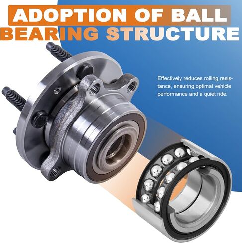 Front/Rear Wheel Hub Bearing Assembly 2 PCS Compatible for 2011-2020 Ford Explorer, Compatible for 2013-2020 Ford Police Interceptor Utility 5 Lugs Replace 512460 in Saudi Arabia