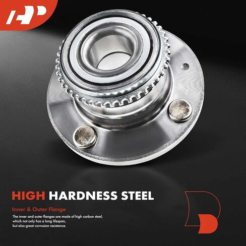 A-Premium الخلفي محمل وتجميع المحور مع حلقة ABS و 4-LUG متوافقة مع Mitsubishi Lancer 2002 2003 2004 2005 2007 & L4 2.0L فقط in Saudi Arabia