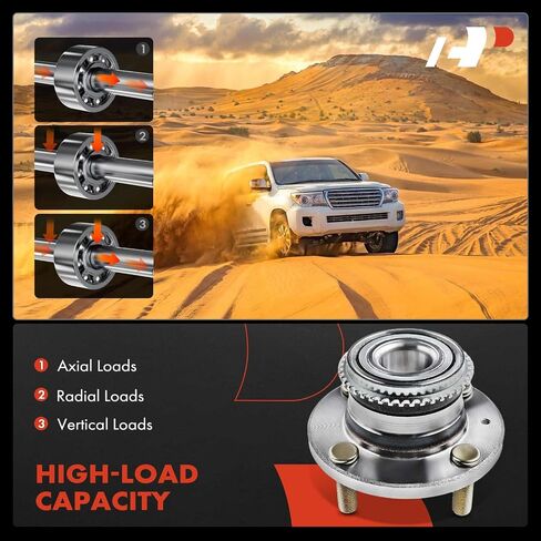 A-Premium الخلفي محمل وتجميع المحور مع حلقة ABS و 4-LUG متوافقة مع Mitsubishi Lancer 2002 2003 2004 2005 2007 & L4 2.0L فقط in Saudi Arabia