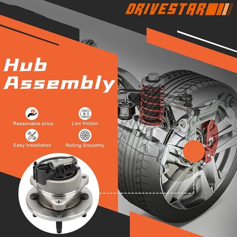 DRIVESTAR 513204 Front Wheel Hub & Bearing Assembly for Chevrolet Cobalt 2005-2010, 03-05 Saturn Ion-1, 03-07 Ion-2/Ion-3, 07-09 Pontiac G5, 05-06 Pursuit，w/ABS 4 Lug in Saudi Arabia