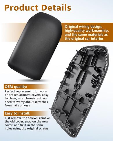 Center Console Rest Arm Rest Rest Cover Cover for Toyota RAV4 2019 2020 2021 2022 2023 ، Replacement 58920-42010-C0 ، Black Leather PVC in Kuwait