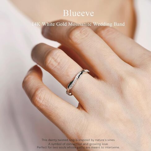 Gold Moissanite Curved Band for Women, D Color VVS1 Clarity Lab Created Diamond Band 14K Yellow Gold Vermeil S925 Sterling Silver Band Moissanite Contour Rings for Women Wife Gifts in Kuwait