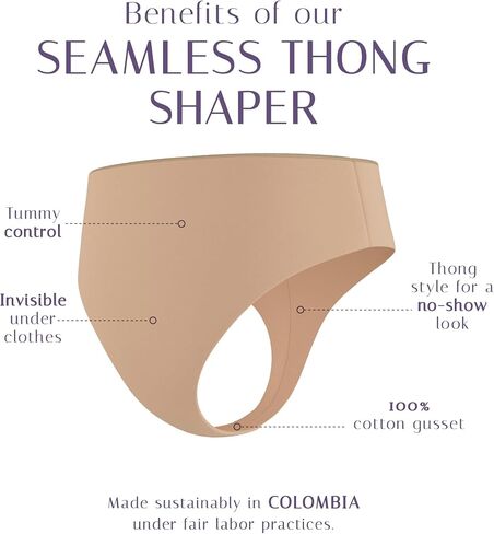 Invisible Thong High Waisted Underwear for Women - Tummy Control Underwear in Saudi Arabia