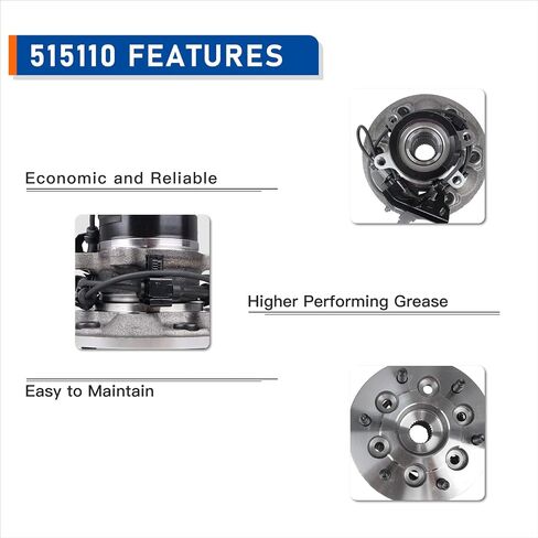 PAROD 515110 4WD Wheel Hub & Bearing Assembly Fit for 2004-2008 Chevy Colorado, GMC Canyon, 2006 Isuzu i-350, 2007-2008 i-370,Front Left w/ABS in Saudi Arabia