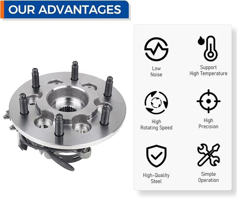 PAROD 515110 4WD Wheel Hub & Bearing Assembly Fit for 2004-2008 Chevy Colorado, GMC Canyon, 2006 Isuzu i-350, 2007-2008 i-370,Front Left w/ABS in Saudi Arabia
