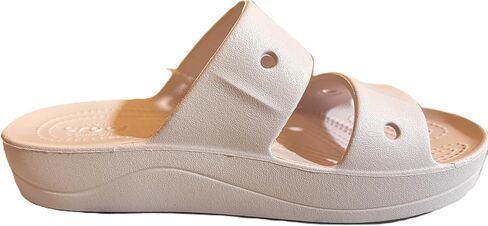 Crocs Womens Baya Platform Glitter Sandal WHI Sandal, White, Women US 7, (5UK) in Saudi Arabia