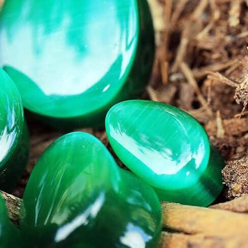 Covet Jewelry Natural Green Cat's Eye Double Flare Seaddrop in Saudi Arabia