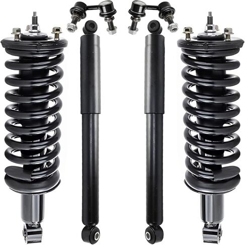 Detroit Axle - 4WD Front Struts w/Coil Spring Sway Bars + Rear Shock Absorbers Replacement for 2005-2019 Nissan Frontier 4.0L - 6pc Set in Saudi Arabia