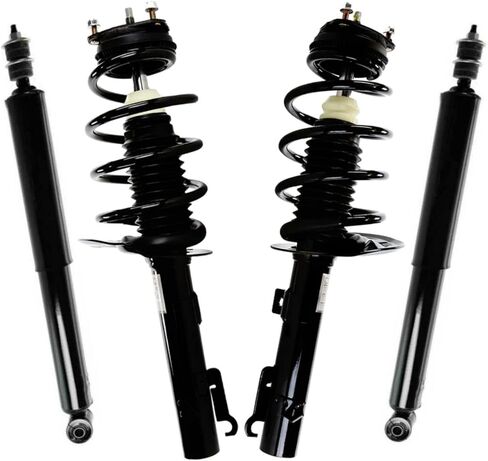 Autoshack Front Complete Strut & Coil Spring Assocbly مع امتصاصات الصدمات الخلفية المحددة للفترة 2008-2011 Ford Focus 2.0L FWD | مجموعة استبدال نظام التعليق الكامل CSTKS0060 in Saudi Arabia