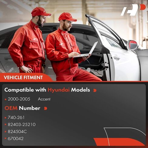 منظم نافذة الطاقة الكهربائية A-Premium بدون محرك متوافق مع Hyundai Accent 2000-2005 Hatchback ، جانب السائق الأيسر الأمامي in Kuwait