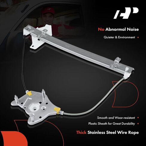A-Premium Electric Power Window Regulator Without Motor Compatible with Hyundai Accent 2000-2005 Hatchback, Front Left Driver Side in Saudi Arabia