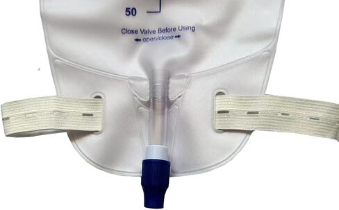 lifevv 3 Pack 750ml Catheter Leg Bag Urinary Drainage Bag, with 3 Eighteen-inch Tubing, Anti-Reflux Valve, Cloth Straps,Easy Lever Outlet Tap in Kuwait