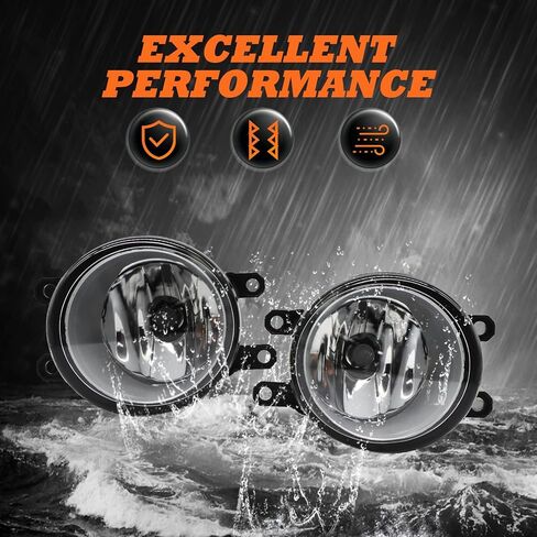 Front Fog Lights Lamps Assembly Compatible with Sienna 2018 2019 2020 Chrome w/Bezel + Wiring Harness + Switch 1210-08020 81220-08020 TL192967DT in Saudi Arabia