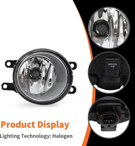 Front Fog Lights Lamps Assembly Compatible with Sienna 2018 2019 2020 Chrome w/Bezel + Wiring Harness + Switch 1210-08020 81220-08020 TL192967DT in Saudi Arabia