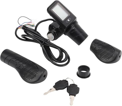 Fydun 805 LCD Display Panel Throttle Grip Set Electric Scooter Half Throttle Grip with LCD Panel for 22.5mm Handlebars Applied Family in Saudi Arabia
