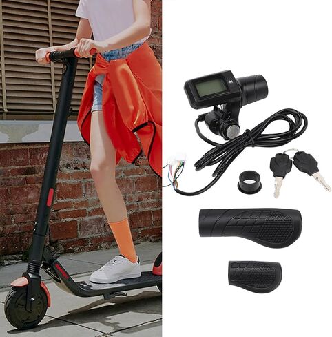 Fydun 805 LCD Display Panel Throttle Grip Set Electric Scooter Half Throttle Grip with LCD Panel for 22.5mm Handlebars Applied Family in Saudi Arabia