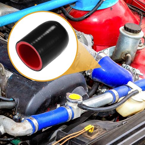 1 Set 42mm 1.65" ID Universal Silicone Hose Cap Intake Vacuum Hose End Plug - Car for Coolant Heater Bypass Vacuum Water Port - Silicone Black Red in Saudi Arabia