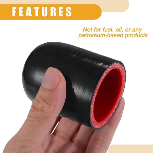 1 Set 42mm 1.65" ID Universal Silicone Hose Cap Intake Vacuum Hose End Plug - Car for Coolant Heater Bypass Vacuum Water Port - Silicone Black Red in Saudi Arabia