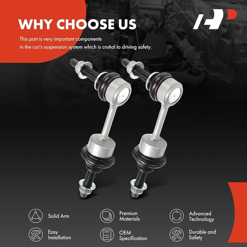 A-Premium 2 X Front Sway Bar Links Bar Bar Bar ، متوافقة مع شيفروليه سيلفرادو 1500 2019-2023 ، سيلفرادو 1500 Ltd 2022 & GMC Sierra 1500 2019-2023 ، GMC Sierra 1500 Limited 2022 in Saudi Arabia