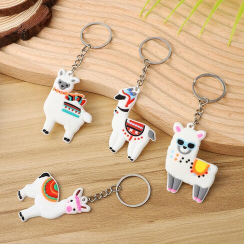 Alipis 12pcs alpaca key kains لطيف كرتون مفتاح fobs معلقة حلقات مفاتيح كيس كيس in Kuwait