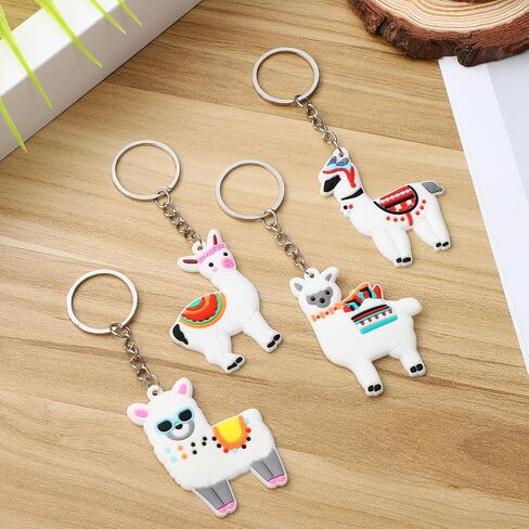 Alipis 12pcs alpaca key kains لطيف كرتون مفتاح fobs معلقة حلقات مفاتيح كيس كيس in Kuwait