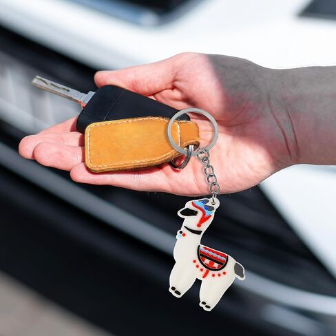 Alipis 12pcs alpaca key kains لطيف كرتون مفتاح fobs معلقة حلقات مفاتيح كيس كيس in Kuwait