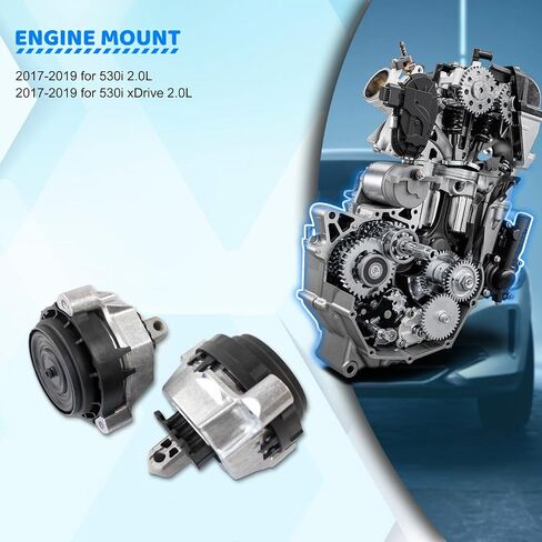 2pcs Engine Mounts Left&Right 22-11-6-860-487 22-11-6-860-488 Compatible with 530i/ 530i xDrive 2017 2018 2019 After-Market Parts in Saudi Arabia
