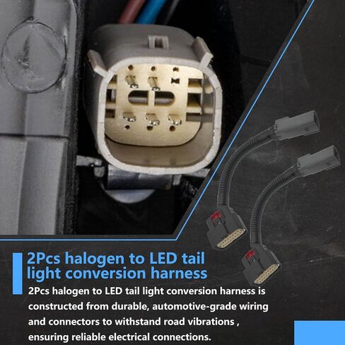 2pcs هالوجين إلى محول توصيل موصل محول تسخير التحويل الخلفي LED ، يناسب شاحنات Ford F-150 2018-2020 ، يتطلب Halogen w/o bliss LED forscan (غير متضمن) in Saudi Arabia