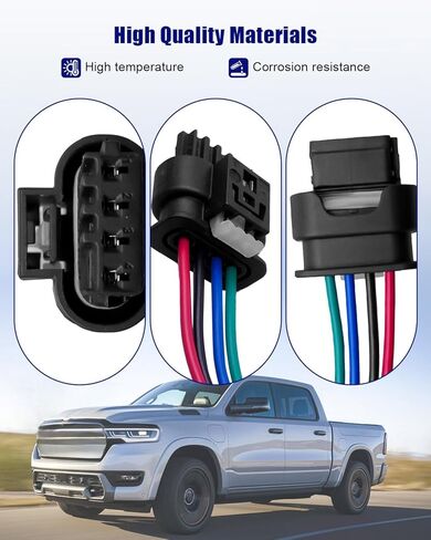 ULZOZN CONNECTOR PLUP PIGAHNES FIT FOR RAM 1500 2019-2024 ACTION AIR DAM استبدال 42755381 ، الأسلاك المكانية Pigtain in Saudi Arabia