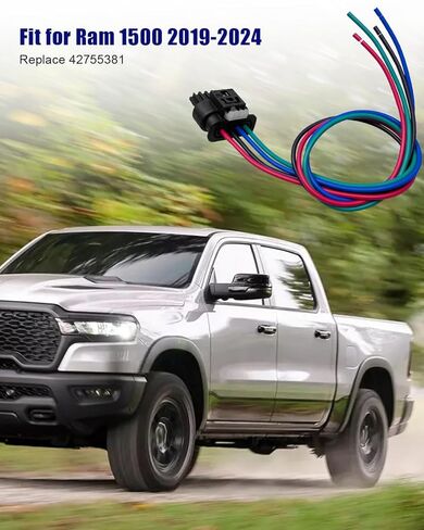 ULZOZN CONNECTOR PLUP PIGAHNES FIT FOR RAM 1500 2019-2024 ACTION AIR DAM استبدال 42755381 ، الأسلاك المكانية Pigtain in Saudi Arabia