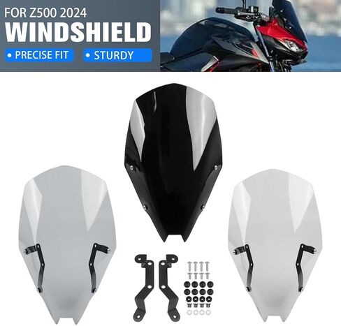 بديل الزجاج الأمامي للدراجات النارية الزجاج الأمامي لـ Kawasaki Z500 Z 500 SE ABS 2024 2025 PC in Saudi Arabia