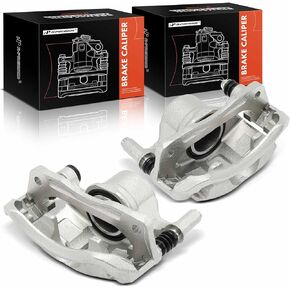A-Premium Disc Brake Calipers Assembly with Bracket Compatible with Hyundai Accent 2000-2005, Excel 1990-1994, Scoupe 1991/1993-1995 & Mitsubishi Precis - Front Driver and Passenger Side, 2 Pcs in Kuwait