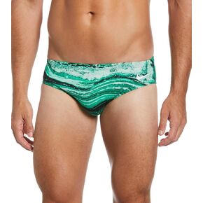 Nike Hydrastrong Crystal Wave Print Men's Menious Swimsuit- Court Green (Size 30) in Kuwait