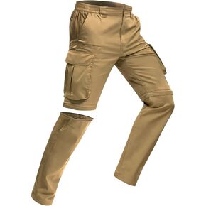 Convertible Mens Hiking Pants - Zip Off Lightweight Quick Dry Cargo Pants for Men 8 Pockets for Camping Travel Fishing in Saudi Arabia