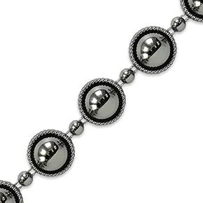 Trims by the Yard 5 Yards of Sage Flat-Back Gun Metal Pearl 3/4" Trim, Gunmetal in Saudi Arabia
