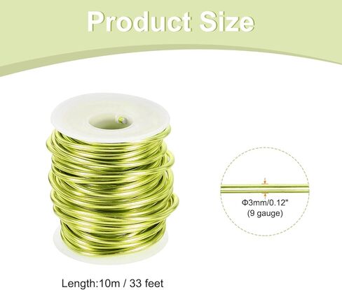 Harfington 18 Gauge Aluminium Craft Wire 1.0mm 98.5ft مرنة قابلة للانحناء المجوهر in Kuwait