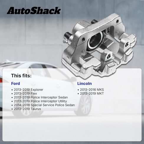 سائق Autoshack الأمامي وزوج الفرامل الجانبية للركاب مجموعة مجموعة من استبدال 2 Ford Explorer Flex Police Interceptor Attility Taurus Police Interceptor سيدان Lincoln MKS MKT MKT BC6470PR in Saudi Arabia