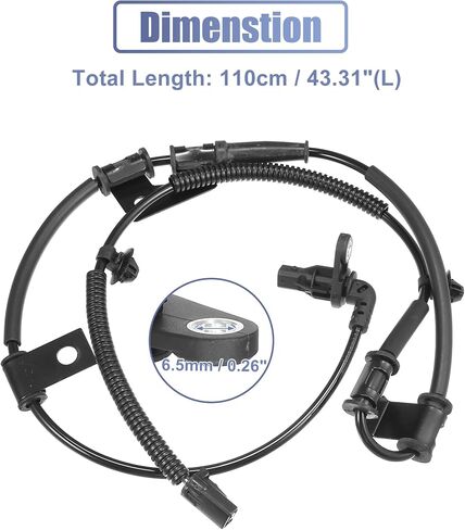 uxcell Front Left ABS Wheel Speed Sensor No.95670-2E300 for Hyundai Tucson 2005-2009 in Saudi Arabia