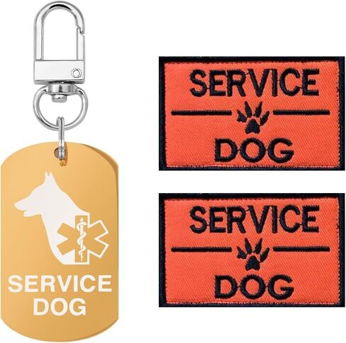 Emotional Support Dog Patches ESA Dog ID Tag Easily Attach to Collar, Harness (Medium 1.50 x 5.12) in Saudi Arabia