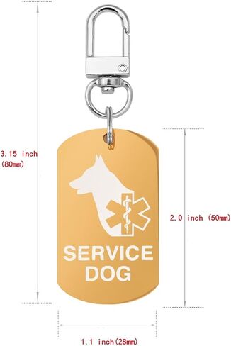 Emotional Support Dog Patches ESA Dog ID Tag Easily Attach to Collar, Harness (Medium 1.50 x 5.12) in Saudi Arabia