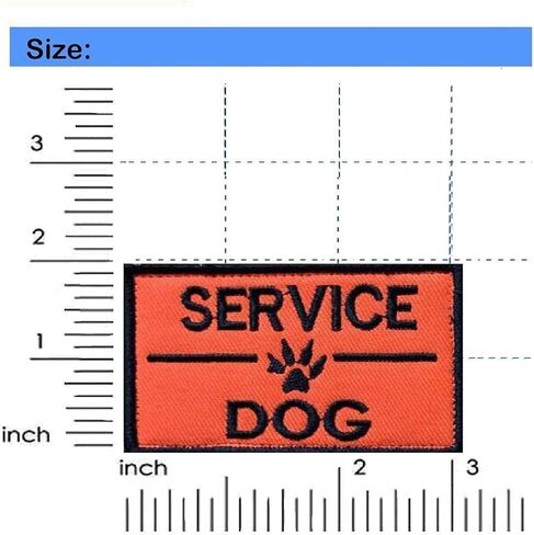 Emotional Support Dog Patches ESA Dog ID Tag Easily Attach to Collar, Harness (Medium 1.50 x 5.12) in Saudi Arabia
