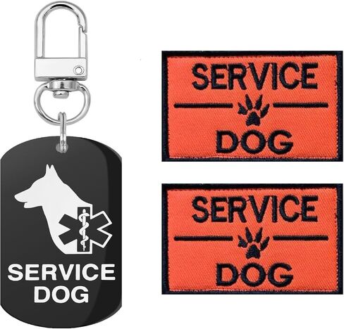 Emotional Support Dog Patches ESA Dog ID Tag Easily Attach to Collar, Harness (Medium 1.50 x 5.12) in Saudi Arabia