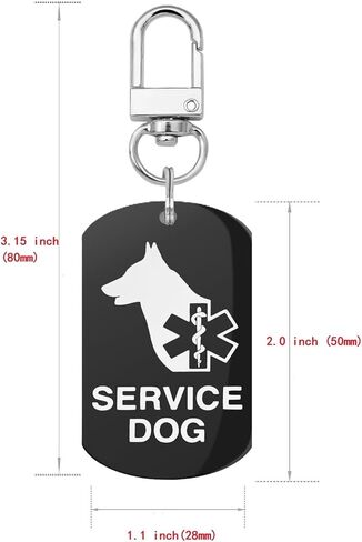 Emotional Support Dog Patches ESA Dog ID Tag Easily Attach to Collar, Harness (Medium 1.50 x 5.12) in Saudi Arabia