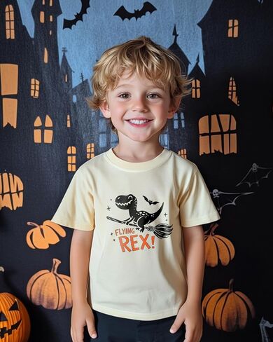 Halloween Shirts for Kids Boys Girls Toddler Halloween Shirt Pumpkin Shirts Ghost Clothes Short Cotton Sleeve Tee 2T-8Y in Kuwait